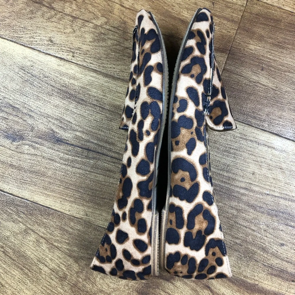 Time & True Leopard Print Slip On Flats Shoes - Picture 6 of 11